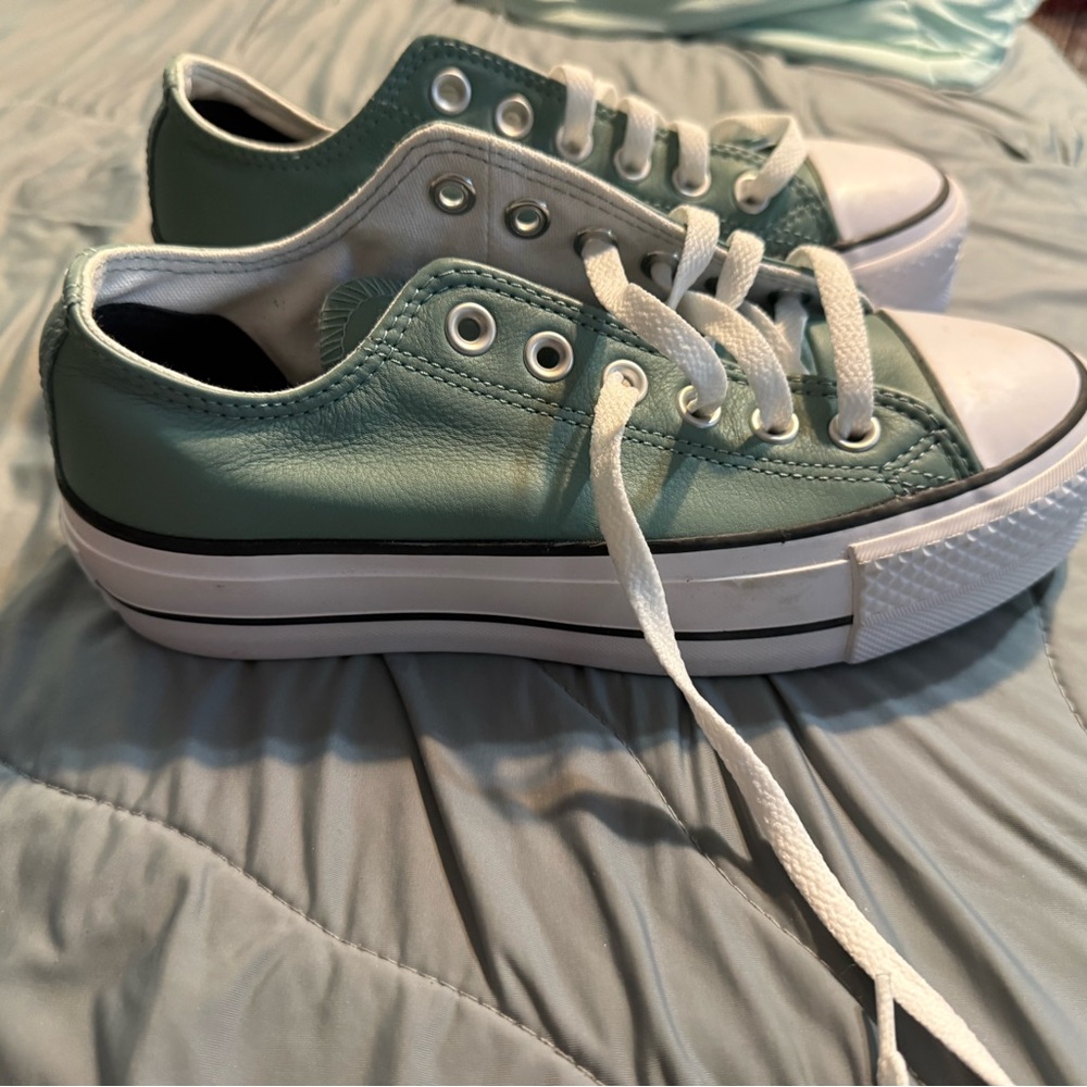 Converse Mint Green Sneakers with White Accents